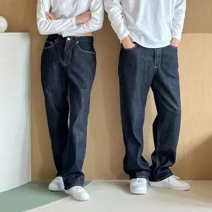 [리빌모아]남여공용 생지 와이드 딥 데님 팬츠 UJ JEA 8070_P416741151