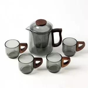 [콩심팥심]고래실 내열유리 차포트 찻잔세트 4인