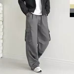 GPA SF1031M 남자 카고 포켓 무릎핀턱 스트링 조거 와이드