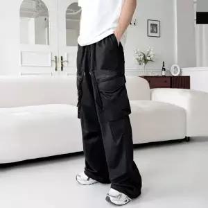 JMM MSF2009 남자스트링 지퍼카고 트레이닝 와이드팬츠