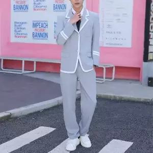 화이트라인 라이트그레이 남자 세트 학생복