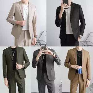 캐주얼 슬림라인 남자 자켓 바지 정장세트5color