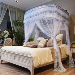 모기장 침대 블루 침대용 캐노피