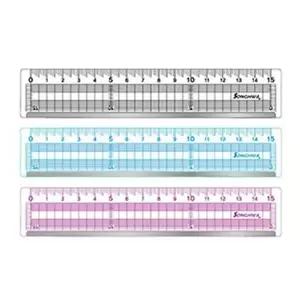 송화 15cm 방안 컷팅자 컷팅용 금속부착 / 색상랜덤 (20개입)