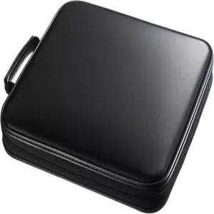 SANWA 160 용량 CD 케이스 대형 슬리브 휴대용 DVD VCD 보관함 지퍼백 손잡이가 달린 EVA 보호 블루레이