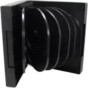 맥스텍 블랙 12 디스크 CD /DVD /블루레이 케이스 플립 트레이 5개와 아웃터 클리어 아트워크 슬리브 2팩