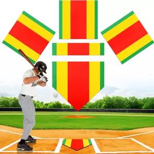 TOBWOLF 5피스 야구 및 소프트볼 베이스 세트 뒷마당 필드 연습용 홈 플레이트가 있는 킥볼 티볼 훈련용