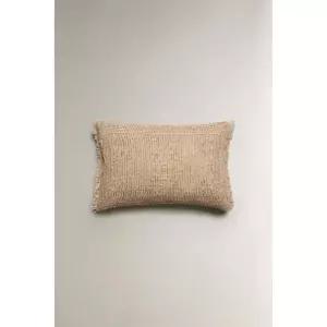 [ZARA] 자라 프린지 쿠션 커버 - 크림 3369329