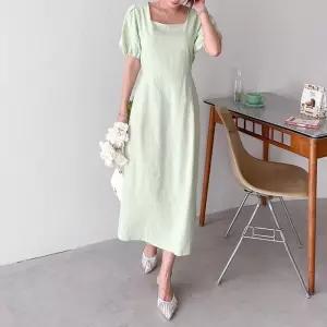 빅사이즈 306 쿨마스퀘어넥퍼프원피스 DBEP545