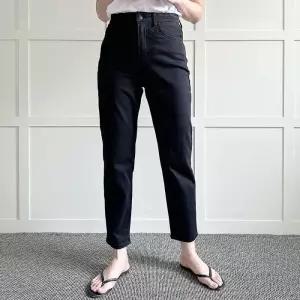 빅사이즈 307 고스판슬림배기블랙팬츠 DLOP706