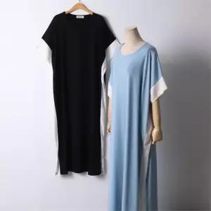 빅사이즈 205 사이드배색스판원피스 DBEI679