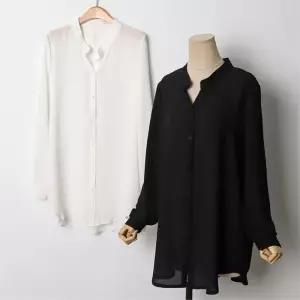 빅사이즈 208 소프트차이나넥블라우스 DHGJ271