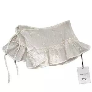 여자 레이어드 시스루 스커트 레이스 랩업 치마