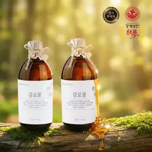 감로꿀(700g x 2병) 지리산 뱀사골 자연림에서 채밀한 자연 꿀