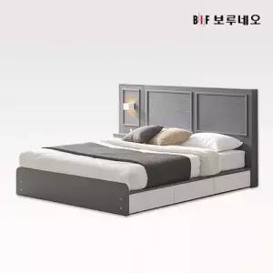 [보루네오하우스]앳홈 브람스 호텔형 서랍수납 침대+호텔식 투인스 매트리스 K (패널 미포함)