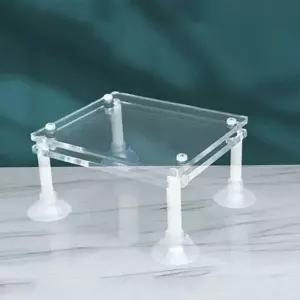 투명 어항 흡착식 선반 미니 어항 펌프 받침대 수조용 아크릴