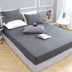 [텐바이텐]맞춤가능 피그먼트워싱 면 30수 매트리스커버 차콜 SS Q