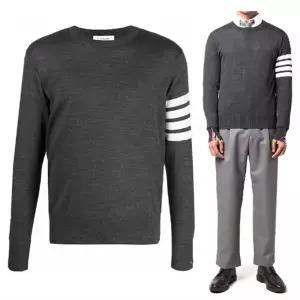 톰브라운 클래식 사선 울 니트 MKA002A Y1014 022