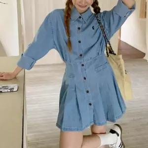 [셀러허브][S52PMQ57R]잘록 데님 청 원피스 커버 데일리룩 (S12874006)