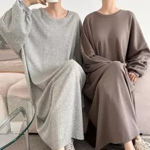 [셀러허브]여성 벌룬 임산부 큰사이즈 트임 MAXI 롱원피스 (S18501408)