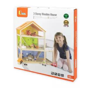 3층 나무 인형집 세트 소품포함 인지발달 역할극 교구 가족과함께 생일선물 유아