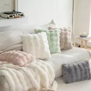 극세사 쿠션커버 털빠짐없는 겨울 쿠션 거실 H860-O