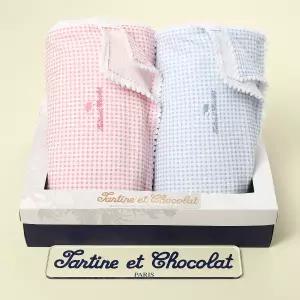 [롯데백화점]타티네쇼콜라 쌍둥이출산백일돌선물(엘체크블랭킷(유아유모차블랭킷)TNOMIU02UB-158