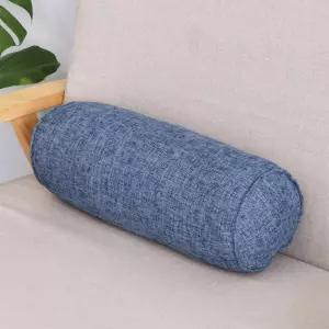 면마 원통 쿠션 15X40CM 블루 소파쿠션
