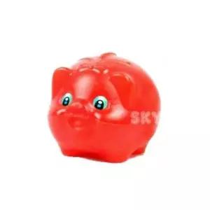 2P 빨간 동전저금통 인테리어저금통 돼지저금통 중 저 (WFGU4OH)
