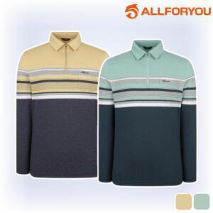 올포유 카라티셔츠 반집업 긴팔티 가슴포켓 봄 남성