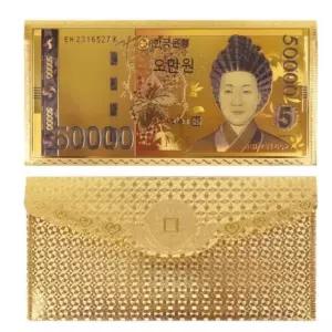 머니봉투-신사임당 용돈봉투 황금빛 현금 상품권 2매입 (WFHLHB3)