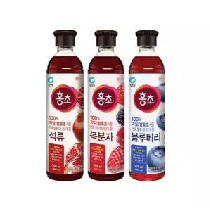청정원 홍초 시그니처 900ml, 3개 (석류1+복분자1+블루베리1)