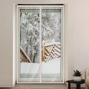 보온용 자석방풍커튼 대 블랙 현관 보온 바람막이 바람막이 틈새막이 방풍 커튼 보온 실내 자석 방한