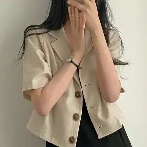 [하프클럽/드넬]린넨크롭자켓DWJ52410A