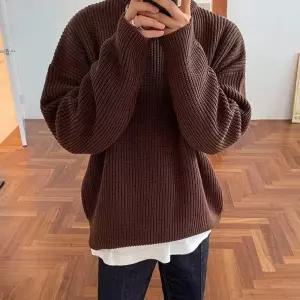 [프로셀러] 박시 루즈핏 남성 가을 니트 스웨터 라운드 넥 코디