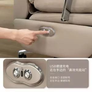 보스 수동형 가죽 안마 회장 마사지의자 사무실 베이지 중역