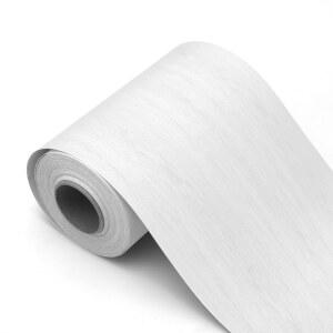 화이트 우드 그레인 벽지 테두리, 거울 프레임, 주방 타일, 캐비닛, 홈 데코를 위한 탈착식 PVC 방수 벽지(32.8피트 x 3.9인치)