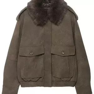 겨울 퍼 점 가죽 칼라 세무 여자재킷 일체형 코트 털 따뜻한 인조 도톰한 원템4