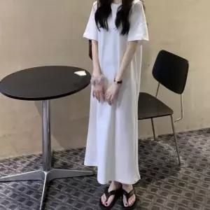 디자인 꾸안꾸 데일리용 롱원피스 바캉스원피스 반팔 심플 원피스 나시원피스