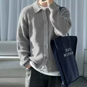 버튼 아우터 포인트 가디건 카라 사무실 남성 깔끔 디자인 외출 이너