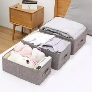 다용도 패브릭 수납 리빙박스 옷 소품 보관함 바구니 (WFKB06I)