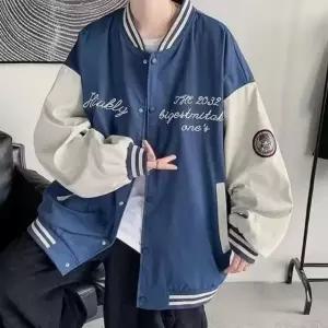 남자 3컬러 캐주얼룩 얇은 데일리 야구점퍼 블루종 (WFKBXSM)