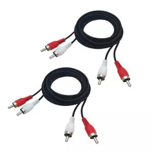 AILTECK 5FT RCA 스테레오 오디오 케이블 스피커 앰프 게임 콘솔 자동차 2팩에 호환되는 2개의 남성에서