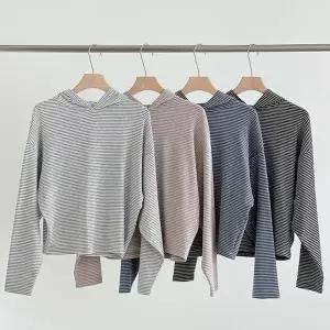 [다잇템] 여성 후디 단가라 빅사이즈 롱슬리브 티셔츠