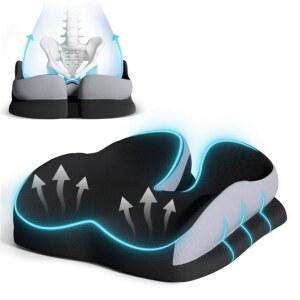 사무용 의자용 시트 쿠션 오래 앉아 있는 허리 메모리 폼 자동차 컴퓨터 책상 의자 콕시엑스 꼬리뼈 엉덩이 베개