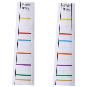2Pcs 4/4 바이올린 테이프 투명 핑거보드 프렛보드 스티커 핑거보드용 마커 핑거 피들 가이드 차트 노트 테이프,