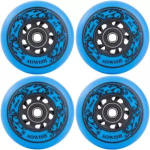 AOWISH 4팩 인라인 스케이트 휠 실외 아스팔트 포뮬러 85A 하키 롤러 블레이드 교체 휠베어링 ABEC9 및