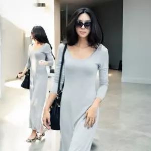 롱 롱슬리브 원피스 여름 휴양지 민소매 베이직 (WFKEOT1)