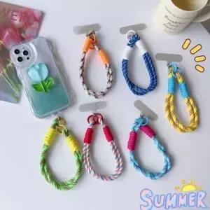 아이폰 핸드폰스트랩 폰스트랩 핸드폰줄 키링고리 홍 WEDC556
