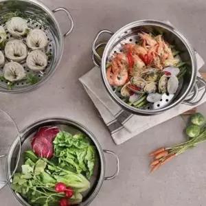 스텐 2단 찜기 찜솥 찜냄비 곰솥